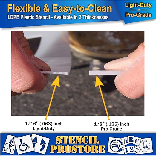 Pavement Stencils - 36 in - Electric Vehicle Silhouette with Plug and EV Letters - 35'' x 41'' x 1/16" (63 mil) - Light-Duty