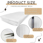 40" X 76" Mosaic Mesh for Back Mounted Tile 21 Square Feet Fiberglass Mosaic Mesh Backing Boast for Tile Installation Supplies Tools