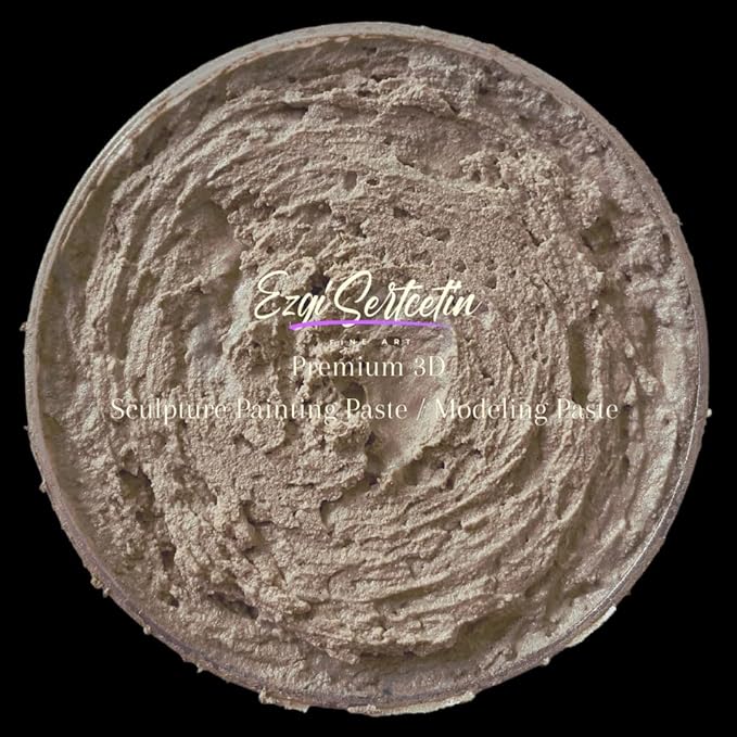 3D Sculpture Painting Paste|Texture Paste|Decorative Plaster|Ready to Use|Unique Metallic Pearl and Neon Colors|Ideal for Artwork|Stencil|Flowers|Texture and Art Relief|6 oz (Nude)
