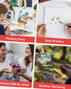 Canvas Boards for Painting 72 Pack, 5x7 Inch Panels, 100% Cotton White Blank Boards, Art Supplies for Acrylics Oil Watercolor Tempera Paints