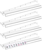 Mahjong Racks with Pushers Set of 4, Mahjong Tile Pushers and Racks, Acrylic Majiang Tile Holders Accessories (Clear)