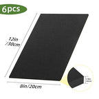 6 Pcs Adhesive Foam Padding, 12in X 8in Closed Cell Foam Sheet, 1/8in Thick Sticky Neoprene Rubber Pad, Anti-Slip, Soundproof and Anti Vibration
