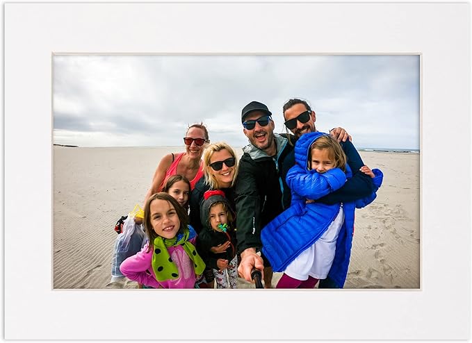 5.5x8.5 Mat for 8.5x11 Frame - Precut Mat Board Acid-Free White 5.5x8.5 Photo Matte For a 8.5x11 Picture Frame, Premium Matboard for Family Photos, Show Kits, Art, Picture Framing, Pack of 25 Mats