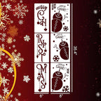 Christmas Stencils for Painting on Wood 35.4" Large Believe Let it Snow Stencil Christmas Stencils for Crafts Porch Sign Decor