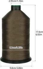 Extra Strong Bonded Nylon Thread #92 Tex90 – 16 OZ, 4200yds, Versatile Stitching Solution for Leather, Upholstery, Canvas Repair and More (Army Green)