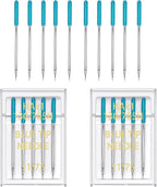 YICBOR Sewing Machine Needles, Universal Regular Point Flat Shank Sewing Needles HAX1 130/705H Compatible with Singer, Brother, Janome, Pfaff and Other Brand Sewing Machine (Blue Size 11-2pack)