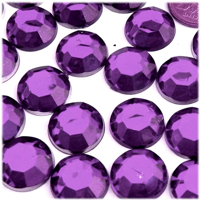 The Crafts Outlet 72pc Rhinestones Round 20mm - Jewel Tone Assortment