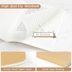Oucaru Journaling Notebooks A5 College Ruled Notebook 32 Pack Lined Small Kraft Notebooks Bulk 8.3x5.5 Inches, Brown Composition Notebooks Writing Journal School Supplies for School Work and Travel