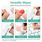 Gellen 100 Pack Gel Polish Remover and Nail Cleanser Pads, Acetone Nail Polish Remover Pads, Alcohol Wipes for Nails, Quick & Easy Removal, Individually Wrapped Travel Set for Perfect Nail Art