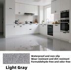 Epoxy Colored Sand Floor Paint, Epoxy Floor Paint High Gloss Marble Effect Coating for Indoor and Outdoor, Wear-resistant and non-slip Self-leveling Coating Light Gray 35OZ(1KG)