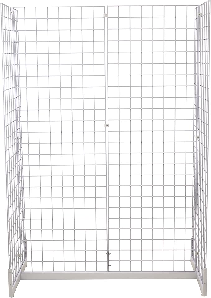 Gridwall Joining Clip Connectors for Grid Panels, Powder-Coated or Chrome Plated Steel (Quantity 20) (20, Chrome)