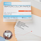 MEEDEN Watercolor Paper Block - 100% Cotton Watercolor Paper Pad of 20 Sheets, 140lb/300gsm, Acid-Free Art Paper for Watercolor, Gouache, Ink and More, 16" x 12" Hot Press