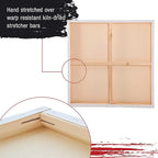 U.S. Art Supply X-Large Stretched Canvas for Painting 48x48 inch Gallery Depth 1-1/2" Thick, 2-Pack - 12oz Acrylic Gesso Triple Primed, Professional Artist Quality, 100% Cotton - Oil, Pouring Paint