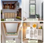 Frosted Glass Window Privacy Film - UV Sun Blocking Heat Control, Static Cling Removable & Reusable for Home, Bathroom, and Office (Frosted 29.5 Inch x 13.1 Feet)