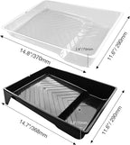 Great Andrew 6 Pack Paint Tray Liners 9 Inch, 3 PC Sturdy Plastic Tray with 3 PCS Disposable Paint Tray Liners, Paint Roller Trays, Paint Pan Liners for DIY Painting Projects, Walls, Furniture