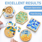 Mosaic Crystal Grout, Mosaics Tile Tools, Mosaic Tile Accessories – Essential for Handmade Grouting and Perfect for DIY Craft Projects (Translucent, 17.6oz)