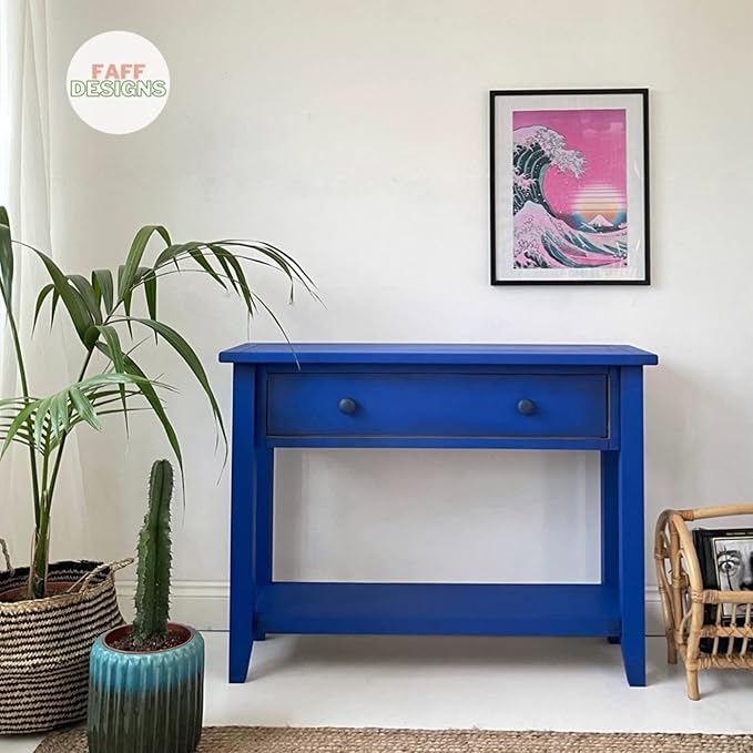Dixie Belle Paint Company Chalk Finish Furniture Paint - Cobalt Blue (16oz) - Matte Vibrant Blue Chic Chalk Mineral DIY Furniture Paint