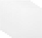 PATIKIL 8x8 Canvas Boards for Painting, 6 Pack 100% Cotton Square Triple Primed Stretched Blank Art Canvas Panel Bulk Thin for Acrylic, Oil, Tempera Paints, White
