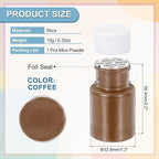 uxcell 10g/0.35oz Cosmetic Grade Mica Powder, 600 Mesh Mica Powder Natural Resin Epoxy Pigment Powders for Casting Resin, Candle Dye, DIY Nail Polish and Lip Gloss, Coffee