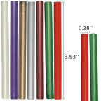 Silver Wax Seal Sticks, ONWINPOR 20pcs Silver Wax Sealing Sticks for Wax Seal Stamp, Wedding Invitations, Mini Wax Seal Sticks for 0.28'' Glue Gun (Silver)