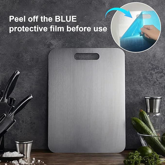 Titanium Cutting Boards for Kitchen,Katuchef Titanium Cutting Board,Non toxic Doubld-Side Available Chopping Boards, Easy to Clean and Store(1PC-M:13.38 * 9.05)