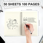Yahenda 18 Pcs Spiral Notebook Bulk A5 Journal Lined 8.3'' x 5.5'' Writing Composition Paper Small Notepad Subject Notebook for Students Office Business Back to School Supplies (Deep Green)