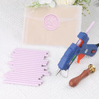 Sakura Pink Sealing Wax Sticks, WASOHLING 20Pcs Glue Gun Wax Seal Sticks for Wax Seal Stamp, Light Pink Wax Seals for Christmas Wedding Invitation Envelope Letter Seals, Craft Adhesive (Mini Size)