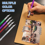 MECCANIXITY 4 Pcs Exacto Knife, Craft Hobby Knife with 40 Exacto Blades(#11) Profession Craft Knives for Crafting, Modeling, Scrapbooking (Purple, Gold, Blue, Silvery)
