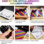 18PCS Transfer Foil Paper Bundle for Foil Quill/Heat Foil Pen/Heat Foil System,Toner Reactive Foil Hot Stamping Wrapping Paper for Card Making Sparkling Craftwork Scrapbooking Paper Crafts 5mx19.3cm