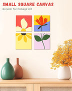 Simetufy Small Painting Canvas Panels 6x6 Inch, 12 Value Pack - 8 Oz Triple Primed 100% Cotton Acid Free White Blank Flat Canvas Boards for Acrylic, Oil Paints