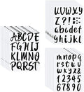 Outus 576 Pieces 8 Sheets Letters Stickers Self Adhesive Vinyl Letter Alphabet Number Stickers Mailbox Numbers Sticker, Decals for Classroom Decor, Sign, Door(Black,3 Inch)