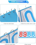 Scoreboard Score Keeper Flip Flipper, Waterproof Plastic Cards, Premium Manual Score Board for Cornhole, Basketball, Volleyball, Table Tennis and Multi-Sport Games