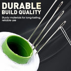 Big Eye Steel Sewing Needles Kit, 2025 New Stainless Steel Sewing Needle for Hand Sewing, 34PCS Big Eye Steel Needles Set - Long & Thin Handmade Quilting & Sewing Needles Kit for DIY Sewing (34pcs)