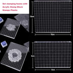 BAOFALI 8 Pcs Stamping Foam Grey Moldable Foam with Acrylic Stamp Block Stamps Plastic Pad Cut and Dry Foam Stamping Foam Block for Sculpture, Modeling, DIY Arts and Handicrafts Projects