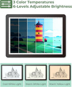 Rechargeable A4 Light Box for Tracing,Bawaslom LED Light Pad with Adjustable Stand and Strong Magnets,Ultra-Thin & Bright Tracing Board for Diamond Art,Sketching,Vinyl Weeding,Architectural Design