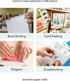 CrafTreat Teflon Bone Folder and Scoring Tool - Lifter - Paper Scorer for Paper Crafting, Origami, Bookbinding, Scrapbooking - Leather Burnishing Tool -Smooth, Non Stick,Ergonomic Craft Tool