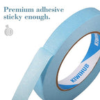 Light Blue Painters Tape,1 inch x 60 Yards x 5 Rolls (300 Yards Total) - Medium Adhesive Masking Tape for Painting,Labeling,DIY Crafting,Decoration and School Projects