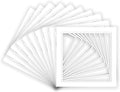 16x16 Mat for 8x8 Photo - Precut White on White Double Mat Picture Matboard for Frames Measuring 16 x 16 Inches - Bevel Cut Matte to Display Art Measuring 8 x 8 Inches - Acid Free ONE MAT