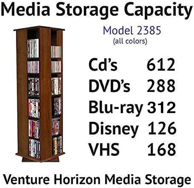 Venture Horizon Revolving Media Tower 600 Oak