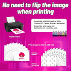Lovein-Pinkie Heat Transfer Paper for Dark Fabric, Iron on Transfer Paper for Inkjet Printer & Teflon Sheets for Heat Press Machine (Mix Pack, 20 Sheets, 8.5x11'')