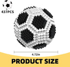 Soccer Building Block Set, Adults challenging STEM Block Decorations, Miniature 3D Educational Toys for Ages 14 15 16 and Above, (437 Pieces)