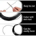 98 Feet Black Craft Wire Bendable, 1mm 18 Gauge Wire for Jewelry Making, Aluminum Sculpting Black Floral Wires for Crafts, Jewelry, Beading, Wreath Making