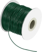 MECCANIXITY Waxed Cord 1mm Waxed Thread 87 Yard Wax String Leather Cord for Bracelet Making, Necklaces, Beading, Jewelry Making and DIY Crafts(Dark Green)