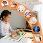A3 LED Light Box for Tracing, elice Artist Drawing Lightbox Light Table Light Pad Light Copy Board, Up to 8000 Lux Super Bright Lightpad for Cricut Weeding Vinyl, Diamond Painting, Sketching (White)