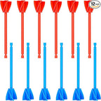 12 Pieces Epoxy Mixer Attachment for Drill Helix Paint Mixer Reusable Paint Stirrers Drill Attachment for Resin for Jewelry Resin Casting Molds (Red, Blue)