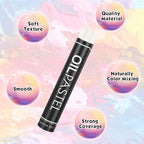 Geyoga 36 Pcs Soft Oil Pastels Bulk Artists Oil Crayons Single Color Creamy Pastels for Art Painting Drawing Blending for Back to School First Day of School Kids Students Artists(White)