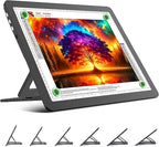 TOHETO Rechargeable A3 Light Board with Stand, Super Bright Magnetic Light Pad with Side Buttons, Wireless Light Box for Tracing and Drawing, Cordless LED Light Table for Diamond Painting, Sketching