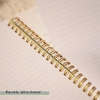 Spiral Notebook for Women, Durable A5 Leather Hardcover Notebooks, 140 Lined Pages, Cute Notebooks for Perfect Supplies at School, 8.3 x 6.2 in