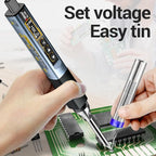 Soldering Iron Kit, Portable Soldering Iron 2in1 Usb soldering gun with LED Digital Adjustable Temperature 212-842℉ 75W 3S Fast Heating Auto-Sleep Mode for Electronics Repair DIY (SL109)