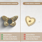Needle Minder Magnet, Magnetic Needle Minder, Needle Minders Magnetic Cross Stitch Accessories, Magnetic Needle Holder, Life Tree, Butterfly, Cats, Owl, Heart (Butterfly)